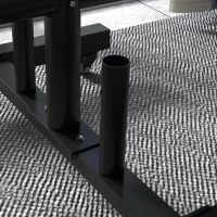 Soozier Weight Plate Rack, Bumper Plate Rack Holder for 2 inch Plates and Bars, with 4 Transport Wheels and 6 Fasten Clamps, 440 lbs Capacity(m-10)