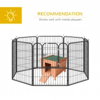 PawHut Small Wooden Rabbit Hutch Bunny Cage Guinea Pig Cage Duck House Dog House with Openable & Waterproof Roof, for Rabbits, Chickens, Ducks, Natural(m-7)