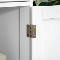 kleankin Bathroom Cabinet, Bathroom Storage Cabinet with 2 Drawers, Adjustable Shelf for Living Room, Entryway, White(m-7)