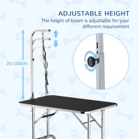 PawHut 36-inch Dog Grooming Table Stainless Steel QUALITY GUARANTEED with Adjustable Arm and Basket(m-5)