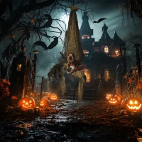 Outsunny 28" Life Size Outdoor Halloween Decorations Hanging Bat Opening Month, Animated Prop with Sound and Motion Activated Light Up Eyes, Sound and Laughter(m-2)