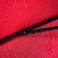 Outsunny 6.5x4ft Rectangle Patio Umbrella Aluminum Tilt Adjustable Garden Parasol Sun Shade Outdoor Canopy Red(m-10)