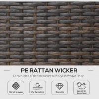 Outsunny 9-Piece Outdoor Patio Sectional Furniture Set, Throw Pillows, 8 Seat Sofa Set, 2 Reclining Chaise Lounge Chairs, Coffee Table, Wicker Conversational Couch, Cushions, Beige(m-4)