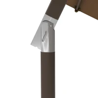Outsunny 9 x 9 ft Outdoor Umbrella with Tilt, Patio Market Table Umbrella Parasol with Crank, Deep Brown(m-10)