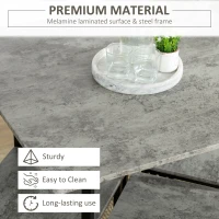 HOMCOM 5 Pieces Industrial Rectangular Bar Table Set, Dining Table Set Breakfast Table with 4 Stools for Dining Room, Kitchen, Dinette, Oak(m-7)