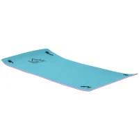 HOMCOM 10x5ft Floating Mat Floating Lily Pad Water Carpet Float Aqua Mat Water Recreation and Relaxing in Lake, River, Beach, Swimming Pool, Blue(m-2)