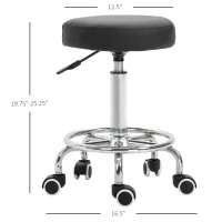 Vinsetto Adjustable Swivel Salon Stool Hydraulic PU Barber Rolling Massage Tattoo Chair Bar Beauty SPA Seat Black(m-3)