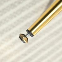 HOMCOM Fabric Armchair, Modern Accent Chair with Gold Metal Legs for Living Room, Bedroom, Home Office, Black(m-10)