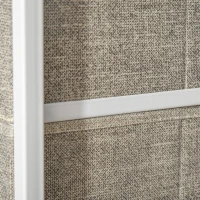 HOMCOM 7-Drawer Dresser Storage Tower Cabinet Organizer Unit, Easy Pull Fabric Bins with Metal Frame for Bedroom, Closets, Light Gray(m-9)