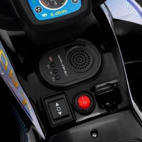 Qaba Kids ATV Quad, 6V Ride On Toy with Rechargeable Battery, Light, Music, Forward & Reverse for Toddlers, Black(m-8)