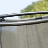 Outsunny Double Chaise Lounger Garden Rocker Sun Bed Outdoor Hammock Chair Texteline with Pillow Grey(m-9)