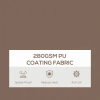 Outsunny 13' x 10' Retractable Awning, 280gsm UV Resistant Sunshade Shelter for Deck, Balcony, Yard, Coffee(m-6)