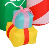 HOMCOM 118" Giant Christmas Inflatables Candy Castle with Flashing Light(m-9)