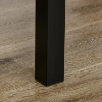 HOMCOM Industrial Dining Table Set of 3, Square Kitchen Table with 2 Chairs Steel Frame Footrest for Small Space, Grey(m-10)