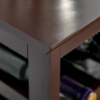 HOMCOM Wine Cabinet with 4 Bottle Wine Rack, Open Shelf, Acrylic Door Cabinet with Adjustable Shelf, Espresso(m-9)