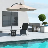 Outsunny Foldable Lounge Chair with 10-Positions Adjustable Backrest & Footrest for Deck, Backyard, Beach, Porch, Black(m-8)