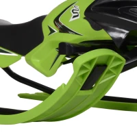 Soozier Kids Snow Racer Sleds with Padded Rubber Seat, Green(m-9)