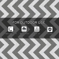 Outsunny Reversible Outdoor RV Rug, Patio Floor Mat, 4' x 6' Plastic Straw Rug for Backyard, Deck, Beach, Camping, Grey & White(m-6)