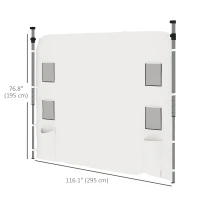 Outsunny Instant Canopy Sidewall with 4 Storage Bag for 10 x 10 ft Straight Leg Pop Up Canopies, 1 Pack Sidewall Only, White(m-3)