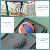 Soozier Portable Basketball Hoop and Stand, 5-7ft Height-Adjustable, with Wheels, 29" Backboard, Ball Holder, Durable Basketball Goal for Indoor and Outdoor Use(m-7)
