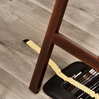 HOMCOM A-Frame Easel of Maximum Height 53", Holds Canvases Up to 43", Painting Studio Art Easel that Tilts up to 75° Degrees for Adults, Beginners, Students, Brown(m-8)