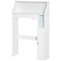 kleankin Over The Toilet Storage, Bathroom Organizer with Adjustable Inner Shelf, and Door Cabinet, White(m-11)