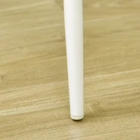 HOMCOM 3-Piece Dining Table and Chairs Set with Footrest, White(m-9)