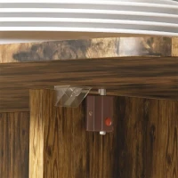 HOMCOM Drop Leaf Dining Table, Mobile Folding Table on Wheels with Drawers and Cabinet for Dining Room, Kitchen, Rustic Brown(m-10)