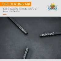 Outsunny Outdoor Fire Pit with Mesh Lid, Portable Wood Burning Firebowl with Poker for Patio, Backyard, Bronze(m-6)