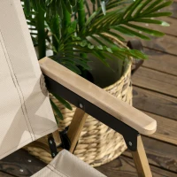 Outsunny Camping Chair, Lightweight Folding Chair, Portable Armchair, Excellent for Festivals, Fishing, Khaki(m-9)