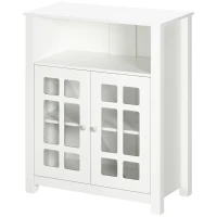 HOMCOM Kitchen Cabinet, Storage Cabinet, Sideboard Buffet Cabinet with Glass Doors for Kitchen, Living Room(m-11)