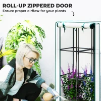 Outsunny Raised Garden Bed Kit with Trellis, Raised Flower Bed with PE Cover and Zipper Door, 31.5 x 15.7 x 48.8 inch, Brown(m-6)