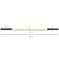 Soozier 7.2ft Weight Bar, Olympic Bar with Rotating Sleeves, Non-Slip Knurling Grip, 1500lbs Weight Capacity, Yellow(m-3)
