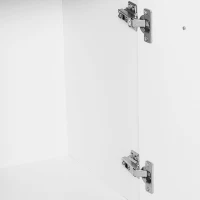 HOMCOM High Gloss Sideboard with 2 Drawers and 3 Doors, Buffet Cabinet with Adjustable Shelf, Coffee Bar Cabinet with Storage, White(m-10)