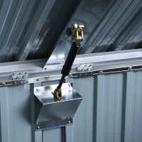 Outsunny 5ft x 3ft Outdoor Garbage Bin Storage Shed with Lockable Doors and Lid, Outside Storage Shed for Trash Can, Black(m-16)