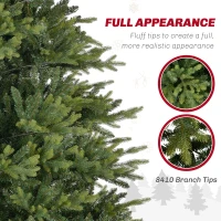HOMCOM 12ft Hinged Artificial Christmas Tree with Foldable Stand, Easy Assembly, Xmas Tree for Home Office Holiday, Green(m-5)