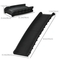 PawHut Pet Ramp for Dogs 61 Inch Long, Dog Ramps for Car, Truck, SUV, Foldable Portable(m-3)