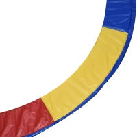 HOMCOM ⌀8ft Trampoline Pad ⌀96" Spring Safety Replacement Gym Bounce Jump Cover EPE Foam Colorful(m-9)