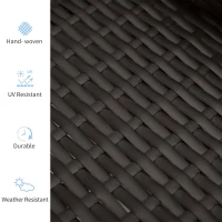 Outsunny Outdoor Recliner Chair, Reclining Patio Lounge Chair with Comfy Cushions, Footrest, Armrests, PE Wicker for Balcony, Porch, Blue(m-4)