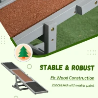 PawHut Wooden Dog Agility Seesaw for Training and Exercise, Gray(m-4)