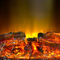 HOMCOM 22" Electric Fireplace Stove, Freestanding Electric Fire Place Heater with Realistic LED Flame, Adjustable Temperature, 1500W, White(m-8)