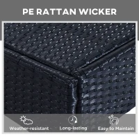 Outsunny Wicker Outdoor Chaise Lounge Chair Set of 3 with Side Table, 5-Level Adjustable Backrest PE Rattan Pool Lounge Chair with Wheels, Cushion & Headrest, Black and Cream White(m-4)