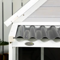 PawHut Wooden Dog House with Porch, Dog House Outdoor with Tilt Roof, Front Door, Windows for Medium Large Sized Dog(m-8)