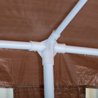 Outsunny 18.7' x 9.4' Party Tent, Portable Folding Wedding Tent, Garden Canopy Event Shelter, Outdoor Sunshade with 4 Removable Sidewalls, Coffee(m-10)