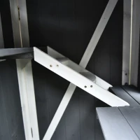 PawHut 43"H Wooden Cat House Outdoor with Hammock, Weatherproof 3-Floor Feral Cat Shelter with Escape Doors, Asphalt Roof, Inside Ladders, Gray(m-9)