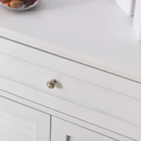 Kleankin  Bathroom Storage Cabinet Freestanding with Double Shutter Door and Drawer Toilet Vanity Cabinet  Narrow Organizer  White(m-9)