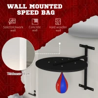 Soozier Wall Mounted Speed Bag Platform, Height Adjustable Punching Bag Training Kit(m-5)