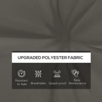 Outsunny 2-Piece Back and Seat Cushion Pillows Replacement, Button Tufted Patio Chair Cushions Set, Charcoal Grey(m-4)