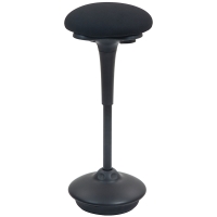 HOMCOM Backless Wobble Chair, Adjustable Active Ergonomic Stool Chair, with Rocking Motion, Padded, Black