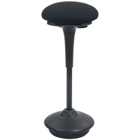 HOMCOM Backless Wobble Chair, Adjustable Active Ergonomic Stool Chair, with Rocking Motion, Padded, Black(m-1)